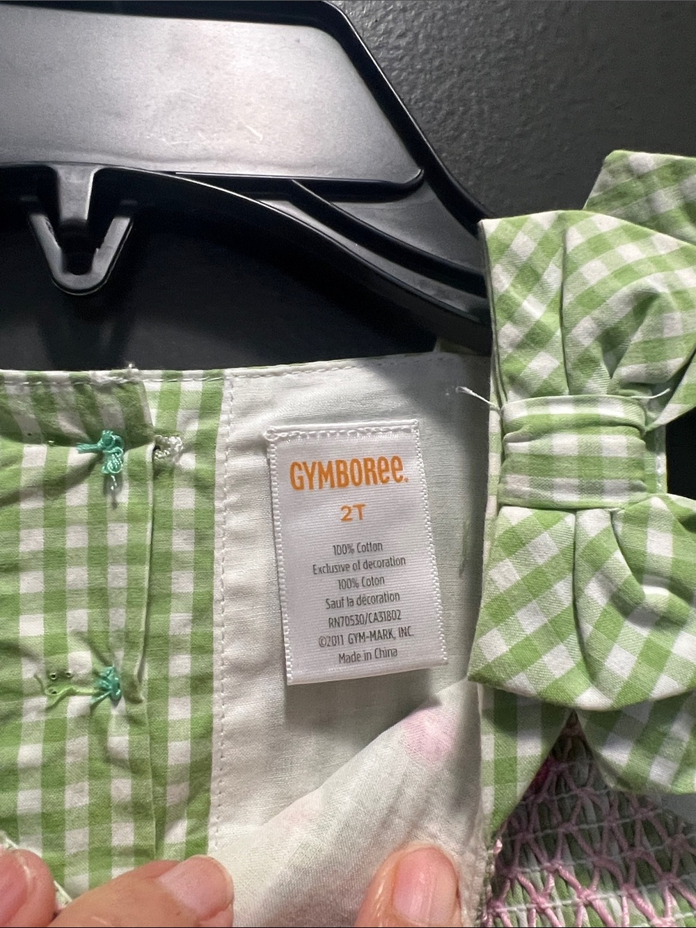 Gymboree gingham dress 2T π― cotton worn once ! Perfect condition - Picture 4 of 4